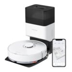 Roborock Q7 Max+ Robot aspirateur et vadrouille avec station d'accueil pour aspirateur automatique pur, nettoyage mains libres jusqu'à 7 semaines, 4 200 Pa, zones No-Mop et No-Go, autonomie de 180 minutes, contrôle APP/Alexa, blanc