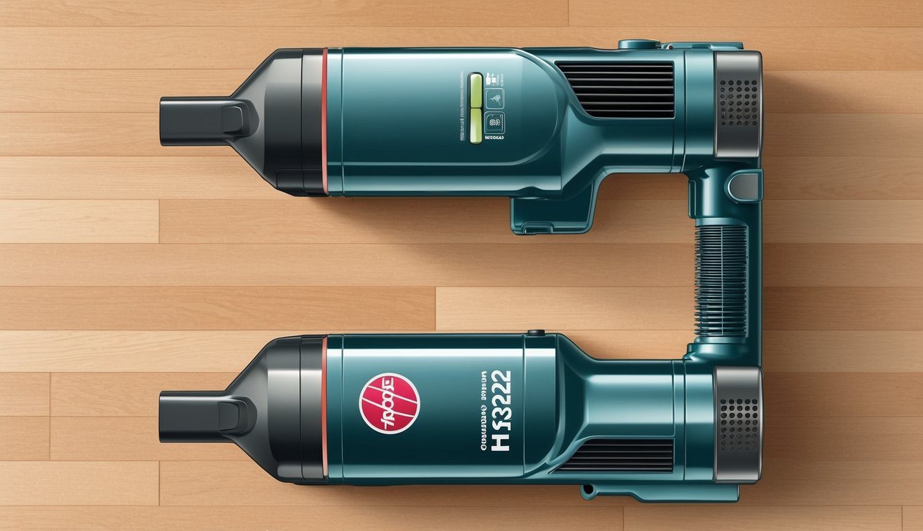 Une vue de dessus de l'aspirateur sans fil Hoover HF322TH