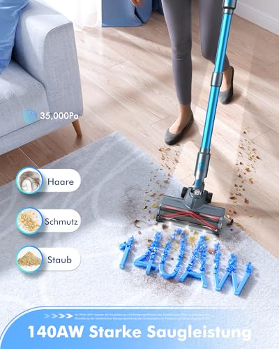 Avis MIUZZY M244 Aspirateur Balai sans Fil 45kPa Puissant et Anti Enchevetrement