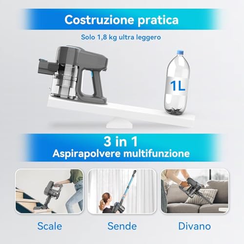 Avis MIUZZY N300 Aspirateur Balai Sans Fil 25KPa Puissant et Leger