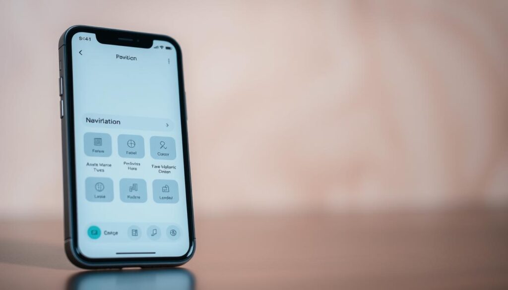application mobile et interface utilisateur