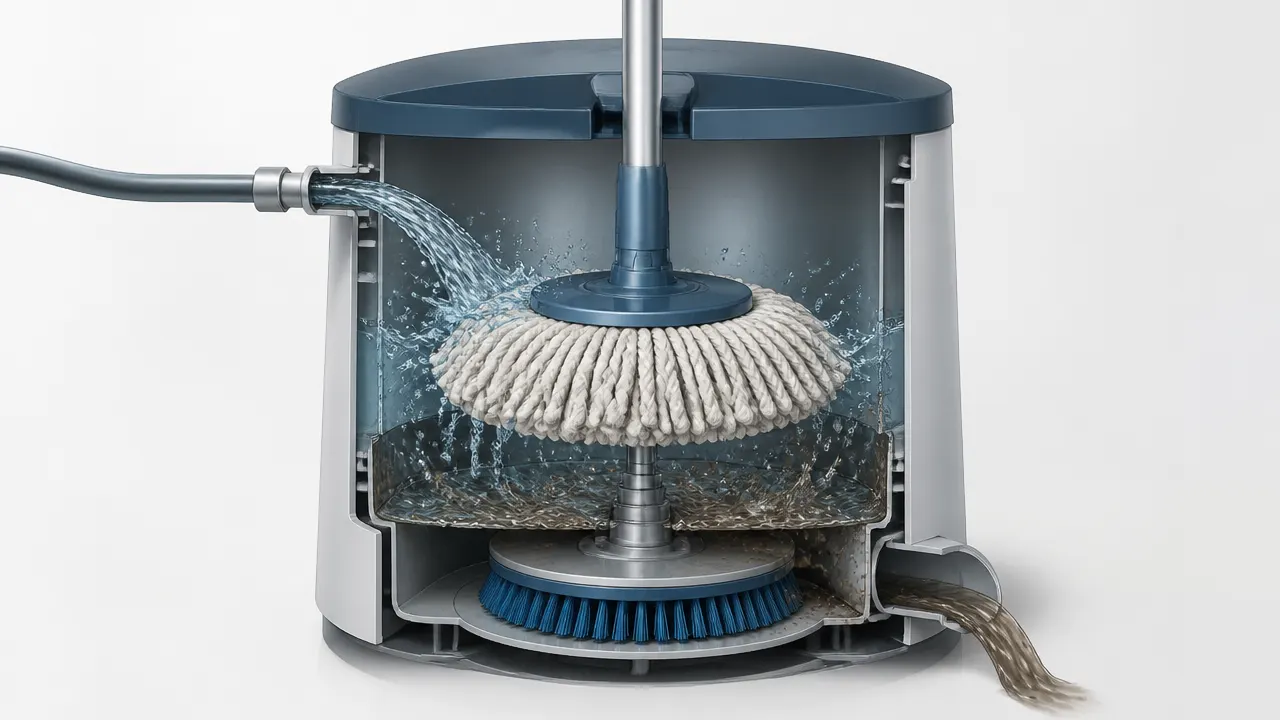 Cycle de lavage automatique des serpillières