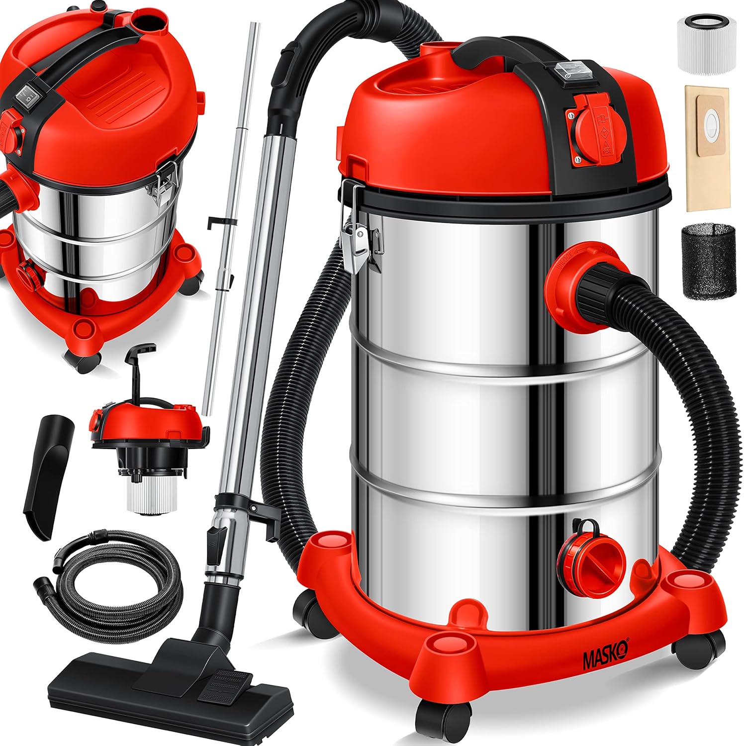 6 meilleurs aspirateur sans sac 2000w : guide d'achat et comparatif 8 Masko® Aspirateur Industriel Aspirateur Eau et poussière aspirateur