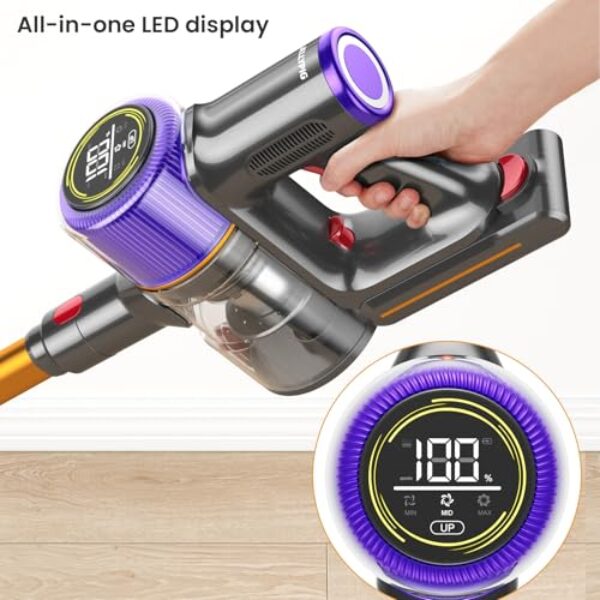 Avis sur l'Aspirateur Balai Sans Fil JELLYPIG - Efficacité Exceptionnelle! – Image 4
