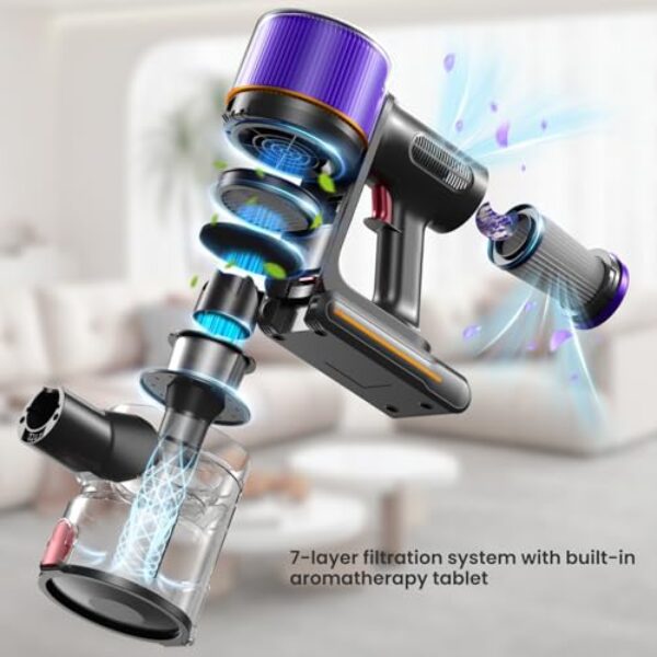 Avis sur l'Aspirateur Balai Sans Fil JELLYPIG - Efficacité Exceptionnelle! – Image 6