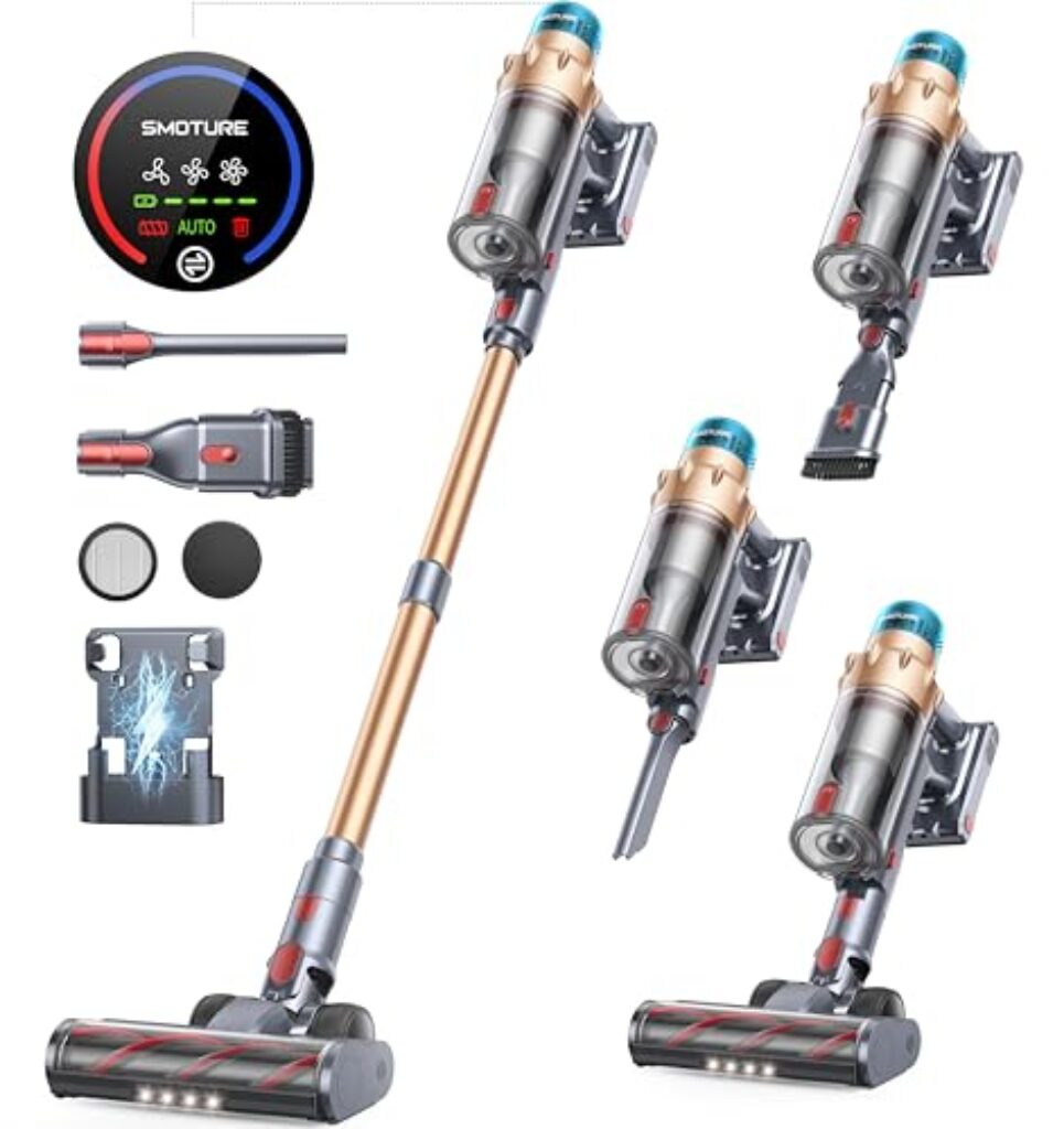 Avis Aspirateur Balai Sans Fil VAC01 45kPA, 60min, Écran LED
