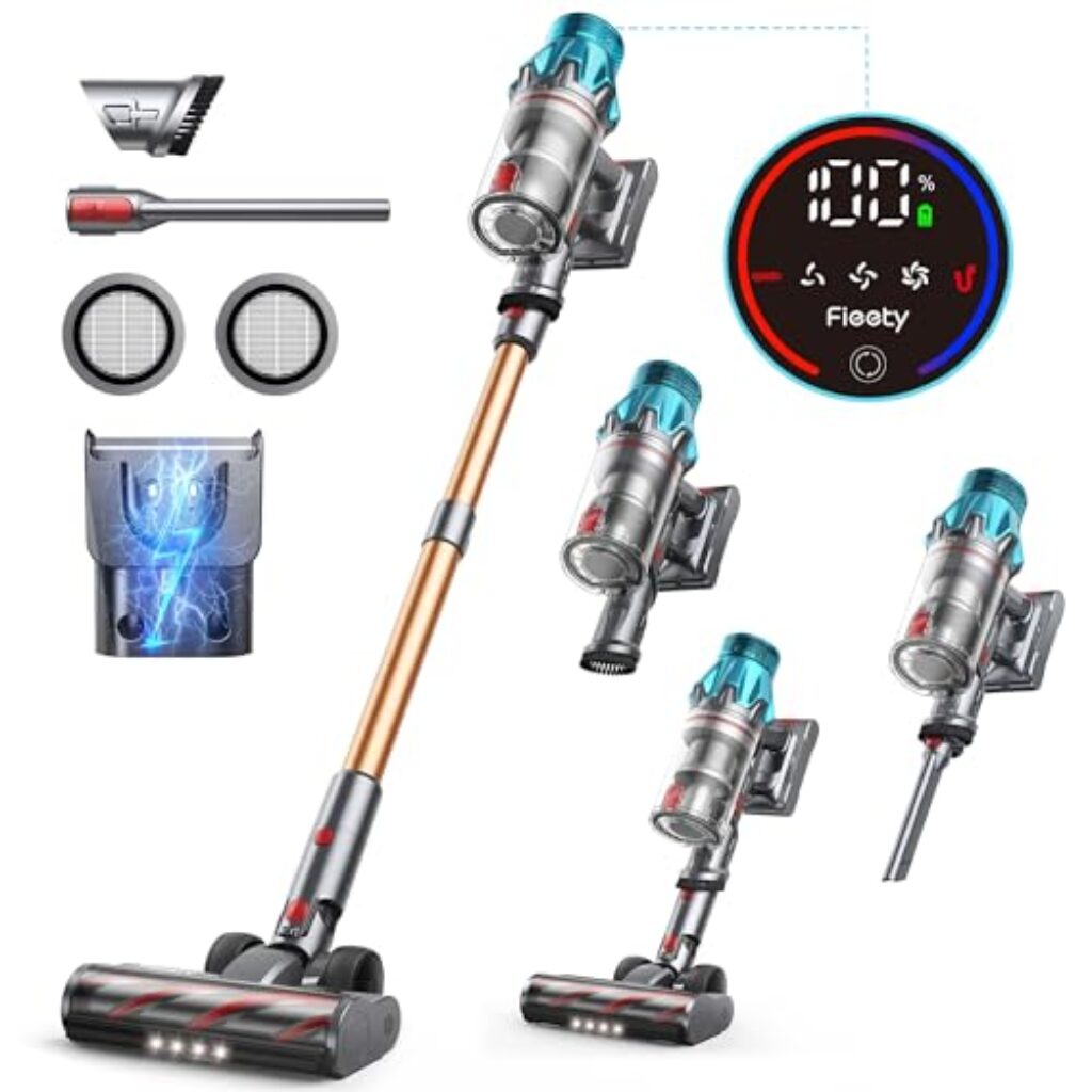 Avis Fieety : Aspirateur balai sans fil 550W, 60 min d’autonomie