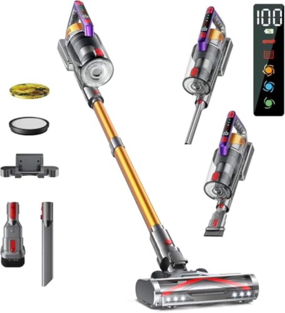 Avis Kissof S17 : Aspirateur Balai Sans Fil, 550W, 45000Pa, 65min d’Autonomie