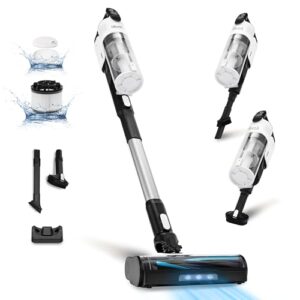LEVOIT Aspirateur balai sans fil 4 en 1 léger anti-enchevêtrement, jusqu'à 50 minutes, 5 couches de filtre à 99,9 %, lumière LED, pour poils d'animaux, poussière, sols durs, voitures, balais électriques
