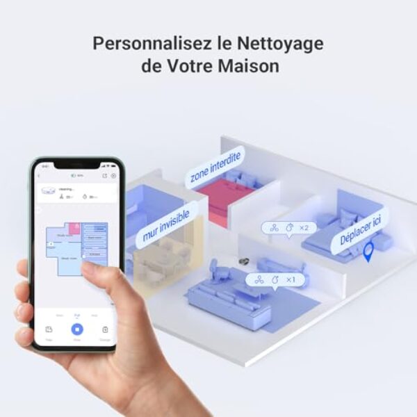 Avis EZVIZ RE4 Plus Noir : Le Robot Nettoyeur 2-en-1, Equipé d'une Station de Vidange Automatique – Image 8