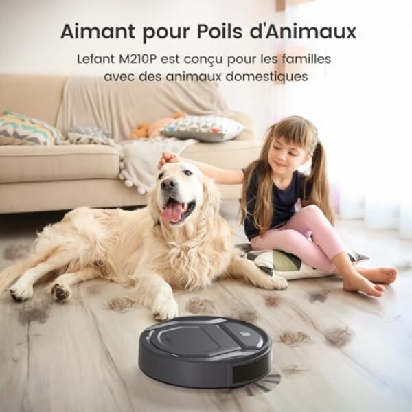 Avis Lefant M210P: 2200Pa Aspirateur WiFi, Bluetooth, Alexa, 6 Modes, Auto-Charge, Idéal Tapis, Cartographie – Image 9