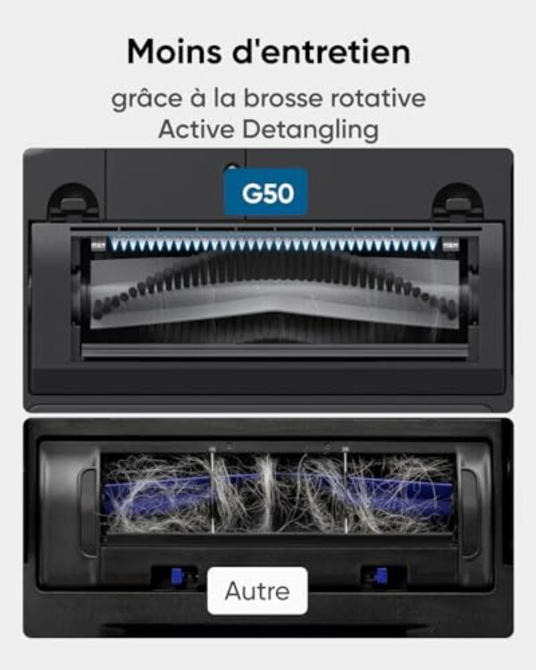 Avis Eufy G50: Aspirateur-Solveur Pro, 4000Pa, Patin Pour Nettoyage, Boucleless Brush Dynamics, Silencieux – Image 3