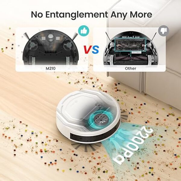 Avis Lefant M210 Aspirateur robot : Aspiration 2200 Pa, 6 Modes Nettoyage & Contrôle Wifi – Image 3