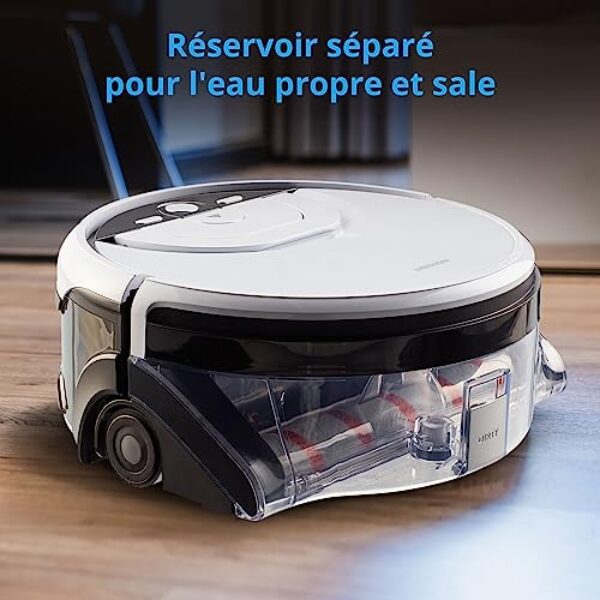 Avis MEDION MD 20053 : Aspirateur Robot Laveur Intellligent, 2 Reservoirs D'Eau, Rouleau Puissant, Station de Recharge Auto – Image 4