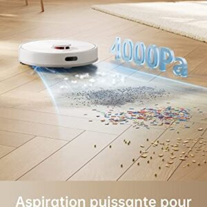 Avis Dreame D9 Max Aspirateur Robot 2 en 1, Nav. LDS Intelligente, 4000 Pa, Nettoyage Smart WiFi/Alexa/App Blanc