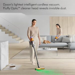 Avis Dyson V12 Slim Detect Aspirateur Balai Sans Fil, Jaune/Fer, 30% Plus Puissant, Fluide et Intuitif