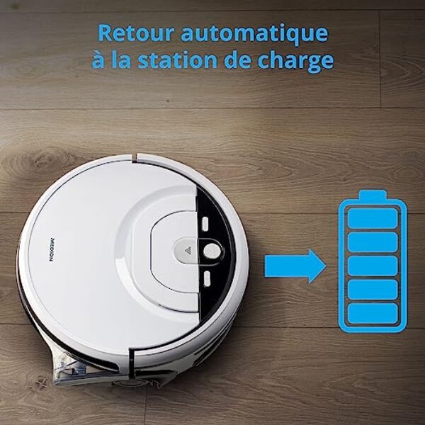 Avis MEDION MD 20053 : Aspirateur Robot Laveur Intellligent, 2 Reservoirs D'Eau, Rouleau Puissant, Station de Recharge Auto – Image 2
