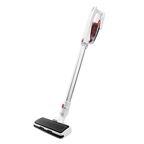 Samnuerly Aspirateur sans fil 2 en 1 vertical et portable, aspirateur balai léger rechargeable avec brosse de fixation, pour la maison 