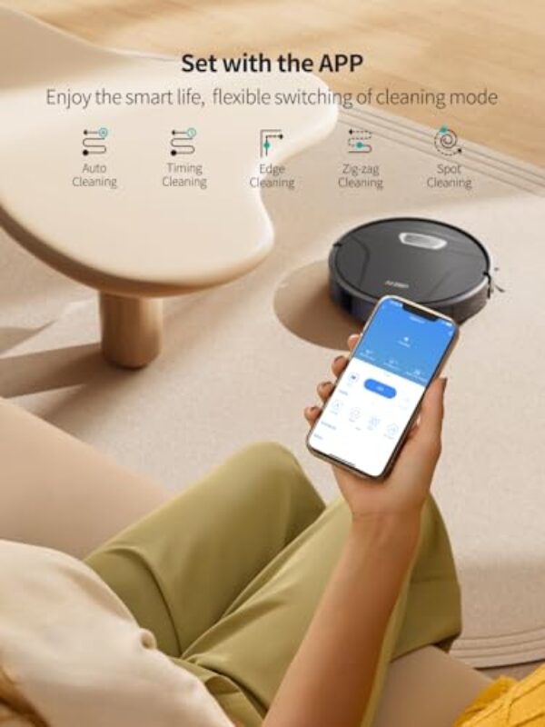 Avis Airzeen G20 Pro - Aspirateur Robot 4500 Pa 3 en 1 Auto-Chargement Anti-Poils Mince Autonomie 180' – Image 6