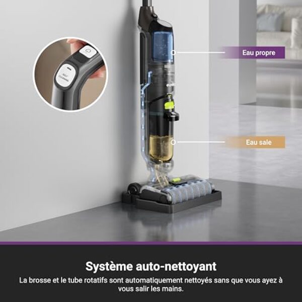 Avis sur l'aspirateur laveur Eureka NEW400 : Autonettoyage, Purification, Rapidité & Batterie Solide – Image 3