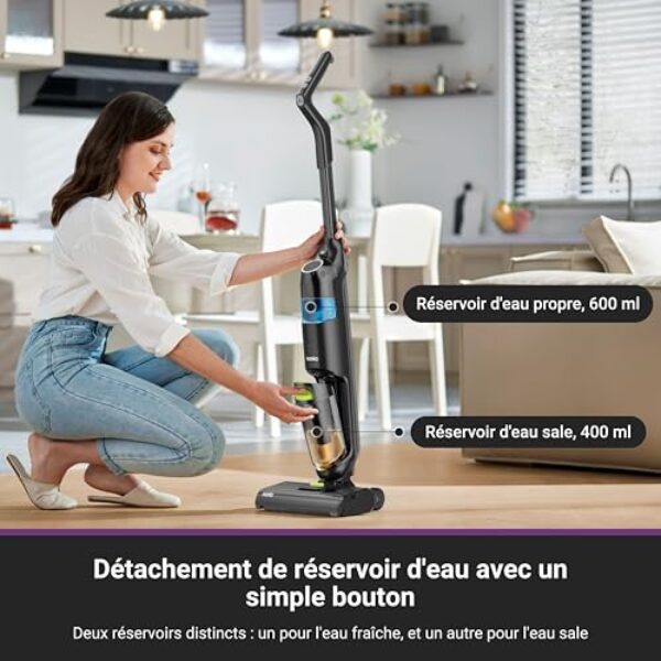 Avis sur l'aspirateur laveur Eureka NEW400 : Autonettoyage, Purification, Rapidité & Batterie Solide – Image 7