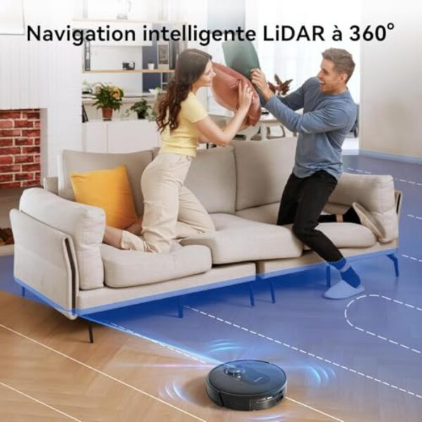 Avis Proscenic Q8 Max : Robot Aspirateur Lidar 18000Pa – Image 5