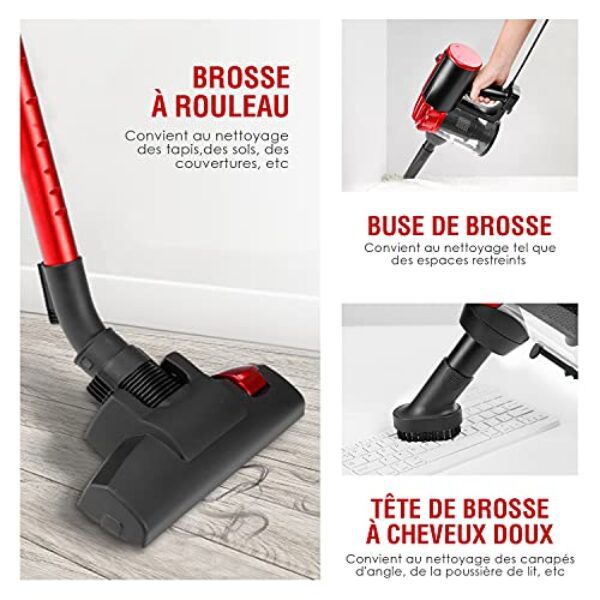 Avis Koticidsin Aspirateur Balai 2 en 1 800W HEPA – Image 3