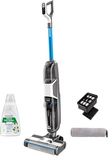 BISSELL CrossWave HF3, aspirateur balai sans fil, aspire et lave en même temps, nettoyeur léger pour l'humidité et la poussière, autonomie de 25 minutes, nettoyant à l'eau uniquement pour sols durs, 3598N
