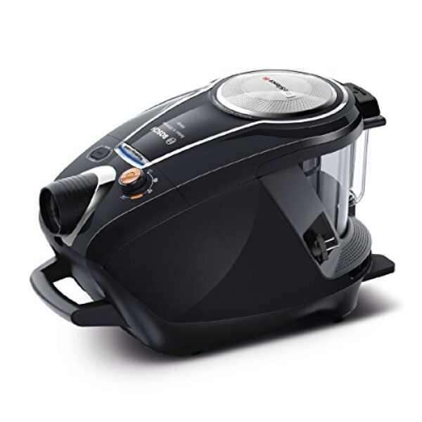 Bosch Household Appliances Series 8, BGS7MS64, Aspirateur traîneau sans sac ProSilence, extrêmement silencieux, technologie SensorBagless et système de nettoyage de filtre intelligent, noir