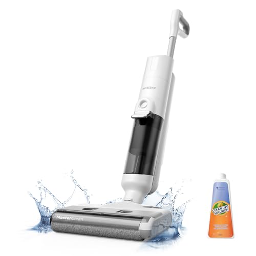Proscenic F10 Pro Aspirateur sec et humide, aspirateur de nettoyage sans fil, aspirateur balai sans fil 3 en 1, nettoyage léger des bords, écran LED, pour sols durs, saleté collante
