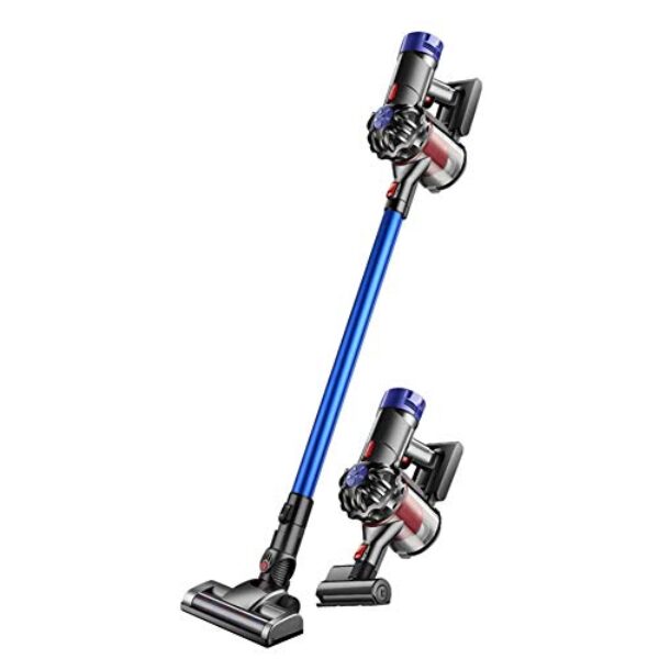Aspirateur balai sans fil avec aspiration puissante, aspirateur balai à main 2 en 1 avec brosse de sol motorisée, 2 niveaux d'aspiration, autonomie jusqu'à 45 minutes