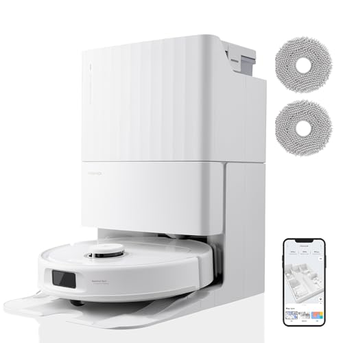 Roborock Qrevo Pro Kit aspirateur robot avec brosses latérales FlexiArm, robot aspirateur vadrouille avec station automatique prenant en charge le lavage de la vadrouille à eau chaude et la reprise intelligente 7 000 Pa 