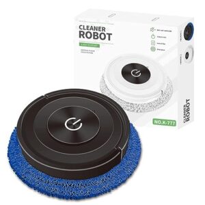 Jrpzcv Silent Touch Mop Robot Balayage Humide et Sec Machine de Nettoyage Tout-en-Un Meilleure Performance (Noir + Bleu)