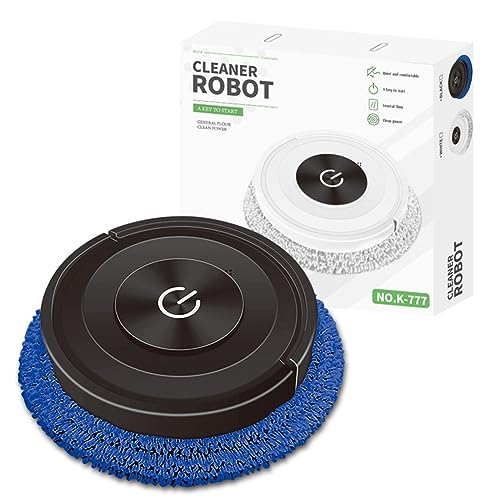 Jrpzcv Silent Touch Mop Robot Balayage Humide et Sec Machine de Nettoyage Tout-en-Un Meilleure Performance (Noir + Bleu)
