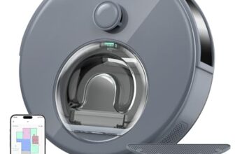 OKP L7 Robot Aspirateur Laveur 3 en 1, 6000Pa d'Aspiration, Navigation LiDAR, Cartographie Multi-étage, Zones Virtuelles, Connecté par Alexa/APP/WiFi, Idéal pour Poils d'animaux Tapis Sols Durs