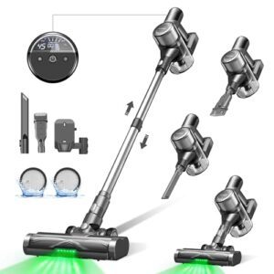 Ultenic Vesla U12 Aspirateur balai sans fil, 450 W 45 kPa, puissant aspirateur sans fil avec détection laser, 45 min/4 vitesses, brosse anti-emmêlement, pour tapis, poils d'animaux, sols durs, voiture