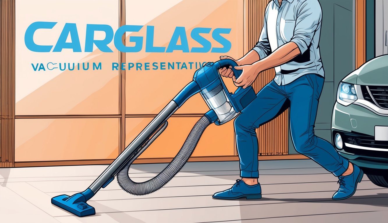 Comment récupérer l'aspirateur offert par Carglass : Guide pratique et étapes à suivre 1 Une personne recevant un aspirateur d'un représentant de Carglass