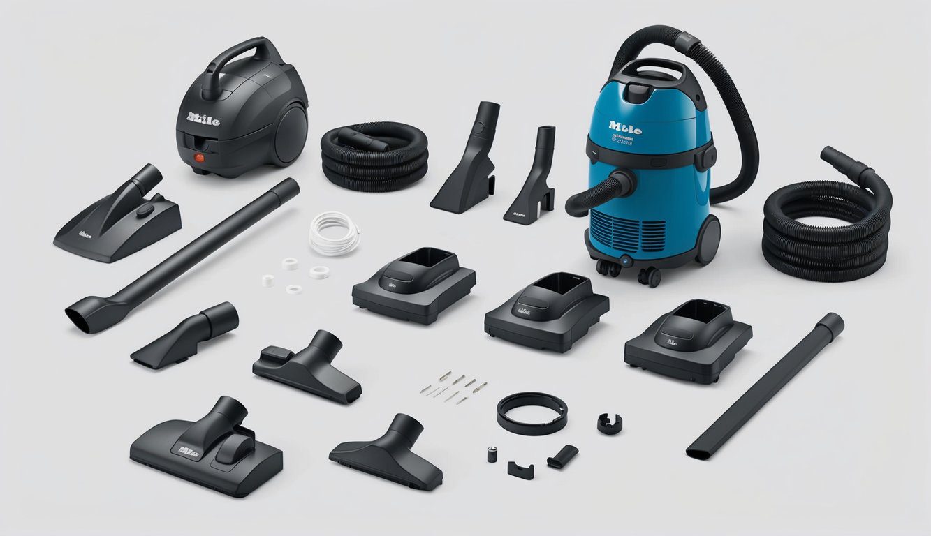Comment démonter un aspirateur Miele Complete C3 : Guide étape par étape 2 Un aspirateur Miele Complete C3 disposé avec ses composants préparés pour le démontage
