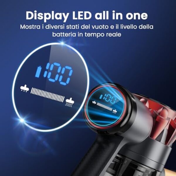 Avis Ivormentico : Aspirateur Balai sans Fil 40KPA, LED, 55min – Image 6