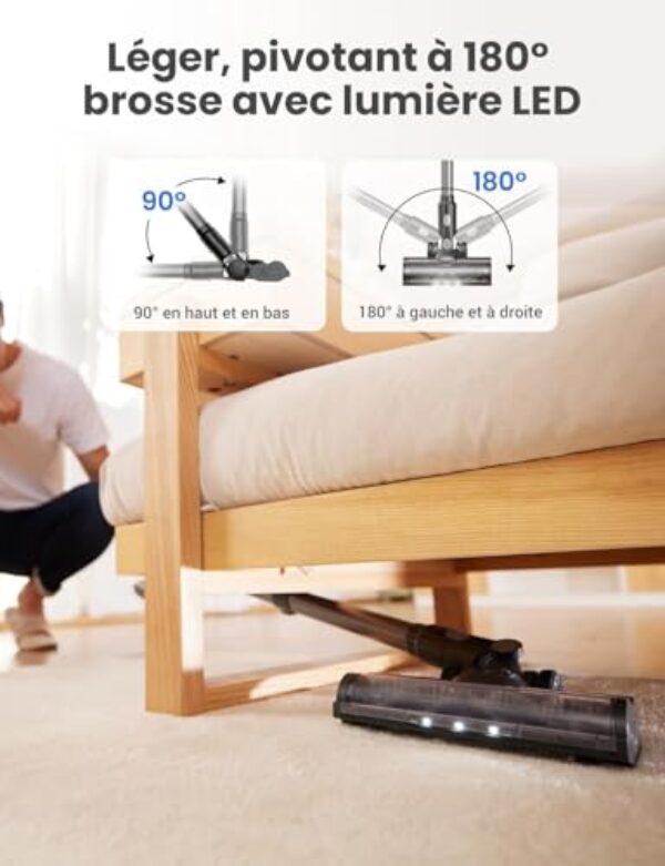 Avis Proscenic P11 Mopping Plus : Aspirateur Balai Sans Fil 2 en 1 Puissant – Image 5