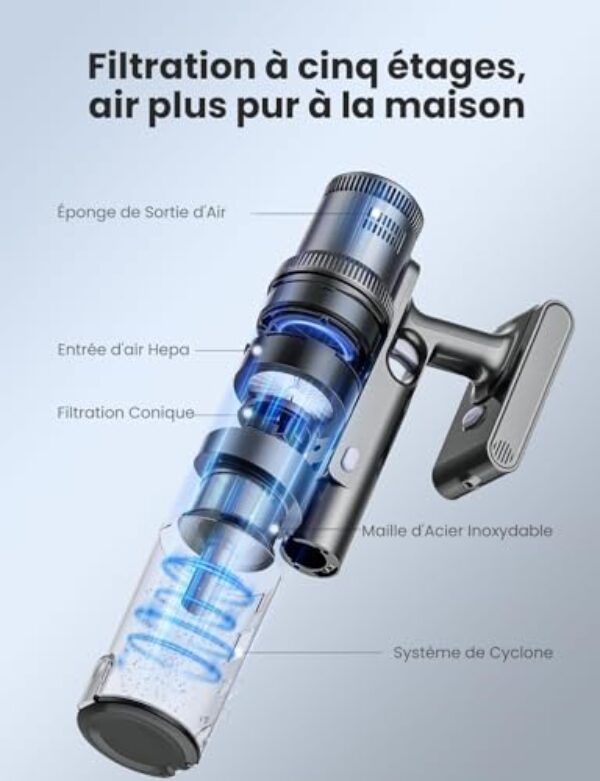 Avis Proscenic P11 Mopping Plus : Aspirateur Balai Sans Fil 2 en 1 Puissant – Image 6