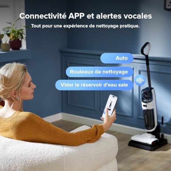 Avis Roborock Dyad Air Flexi Lite : Aspirateur Balai 17000Pa, Nettoyage Humides & Sèches sans Effort, Auto-Nettoyage/Séchage	Intelligent – Image 7