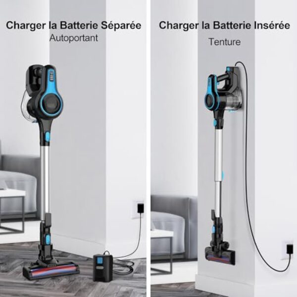 Avis Aspirateur Balai sans Fil Puissant 20000Pa 6 en 1 – Autonomie 45 Min, Léger et Performant – Image 7