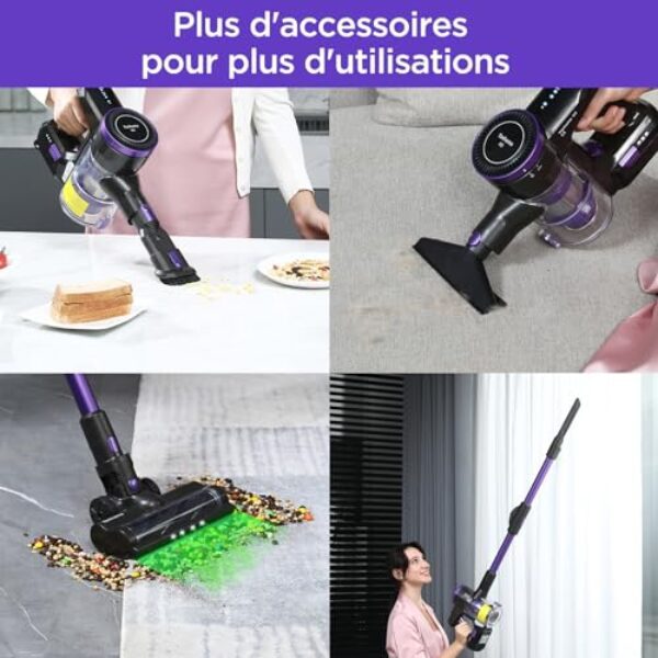 Avis Yanhama H3 Aspirateur Balai Sans Fil  45Kpa, 60 Mins Autonomie – Image 7
