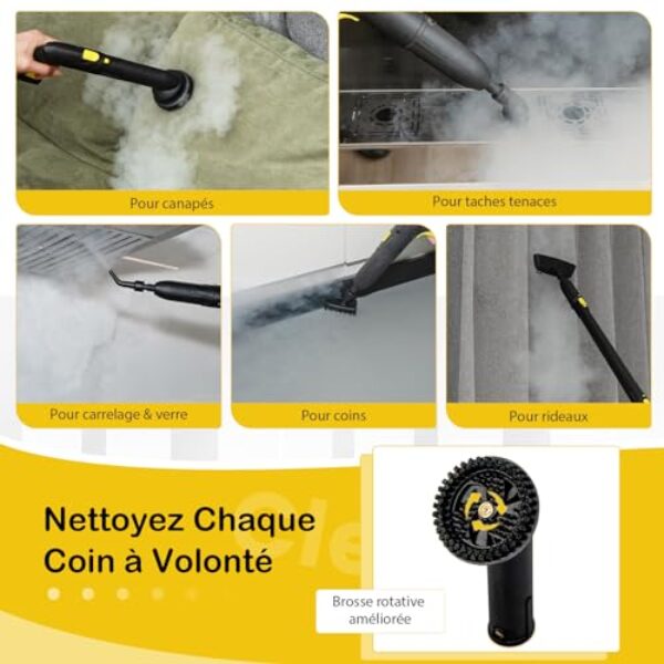 Test-Avis GOPLUS Nettoyeur Vapeur 2000W 5 Bar, 13 Accessoires – Image 7