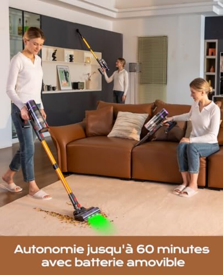 Avis VSTOKY V15 Pro Max : Aspirateur Balai 2-en-1 Puissant 48KPa – Image 4