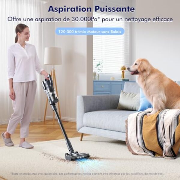 Avis MIUZZY M243 : Aspirateur Balai 30000Pa Sans Fil Puissant et Léger – Image 2