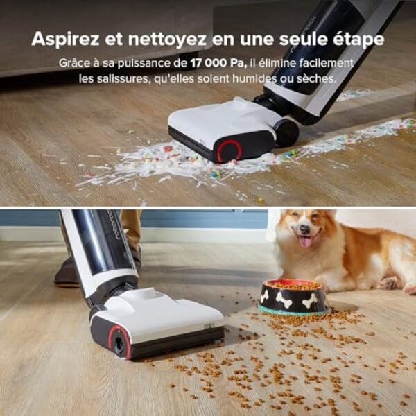 Avis Roborock Dyad Air Flexi Lite : Aspirateur Balai 17000Pa, Nettoyage Humides & Sèches sans Effort, Auto-Nettoyage/Séchage	Intelligent – Image 2