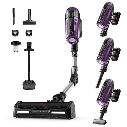 Rowenta X-Force Flex 12.60 Allergy Vacuum multifonction sans fil, ultra efficace, ultra polyvalent, puissant avec 150 AW, autonomie jusqu'à 45 minutes, Violet / ALU RH98A0WO 