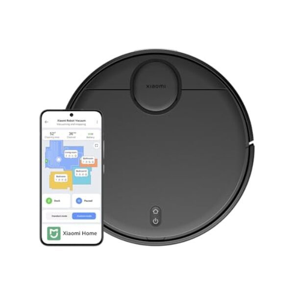 Xiaomi Robot Vacuum T12-3-in-1 Aspirateur de robot intelligent avec un lavage et une aspiration puissants 3500pa, une navigation au laser, 130 min d'autonomie, adapté aux poils et tapis animaux